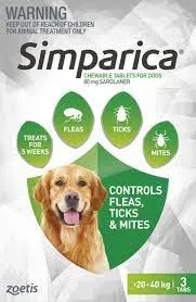 Simparica Green For Large Dog 20.1-40kg