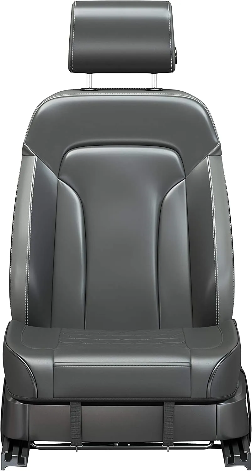 Skywin PU Leather Seat Cover - Car Seat Covers Front Seat Only with Soft and Comfortable Cushion, Stylish PU Leather Seat Cover Protects Car Seat from Dirt, Wear and Tear