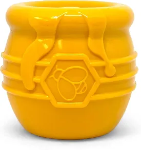 SodaPup Honey Pot  Durable Dog Treat Dispenser & Enrichment Toy Made in USA from Non-Toxic, Pet Safe, Food Safe Natural Rubber Material for Mental Stimulation, Problem Chewing, Calming Nerves, & More