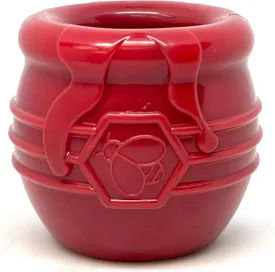 SodaPup Honey Pot  Durable Dog Treat Dispenser & Enrichment Toy Made in USA from Non-Toxic, Pet Safe, Food Safe Natural Rubber Material for Mental Stimulation, Problem Chewing, Calming Nerves, & More