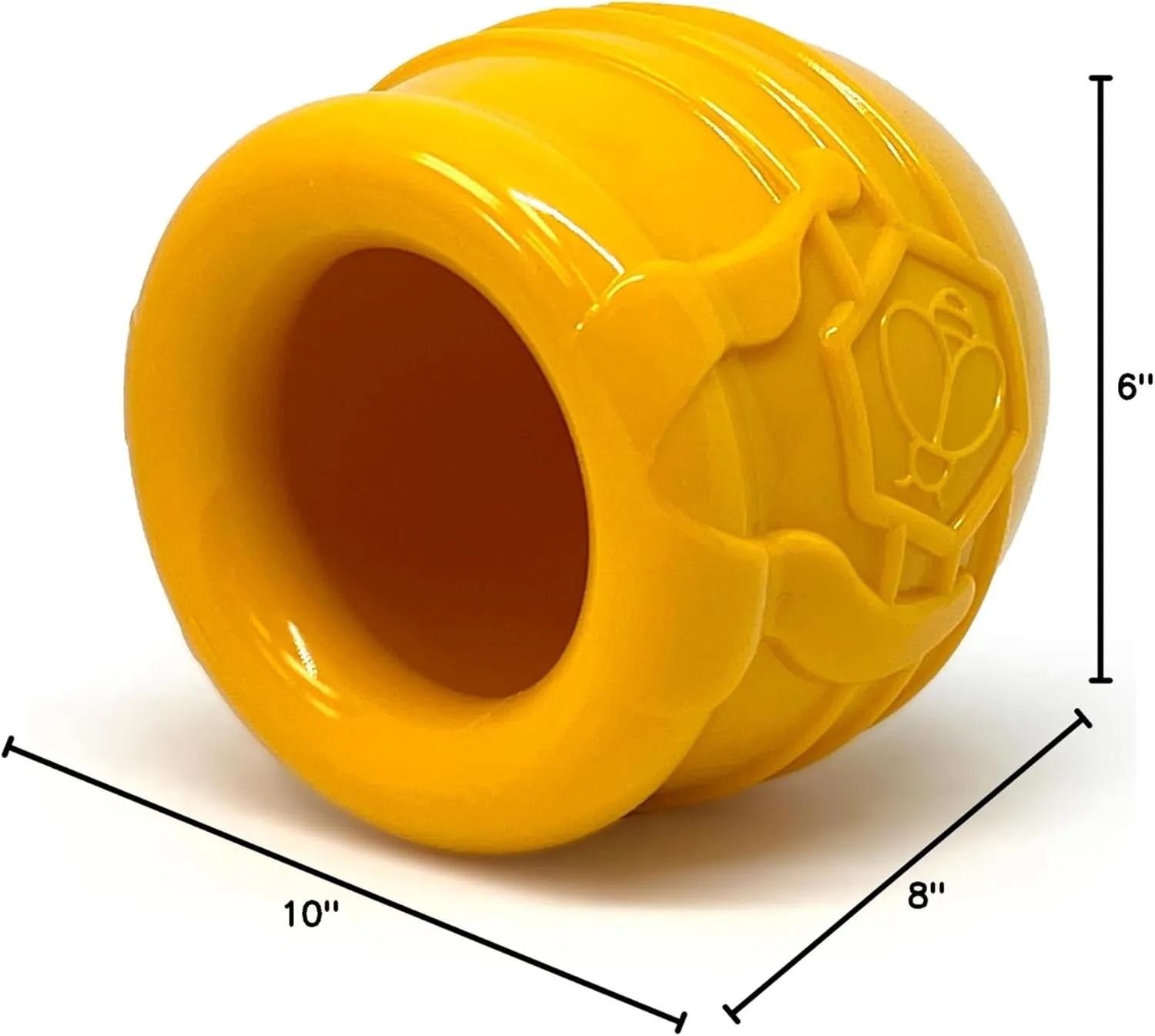 SodaPup Honey Pot  Durable Dog Treat Dispenser & Enrichment Toy Made in USA from Non-Toxic, Pet Safe, Food Safe Natural Rubber Material for Mental Stimulation, Problem Chewing, Calming Nerves, & More