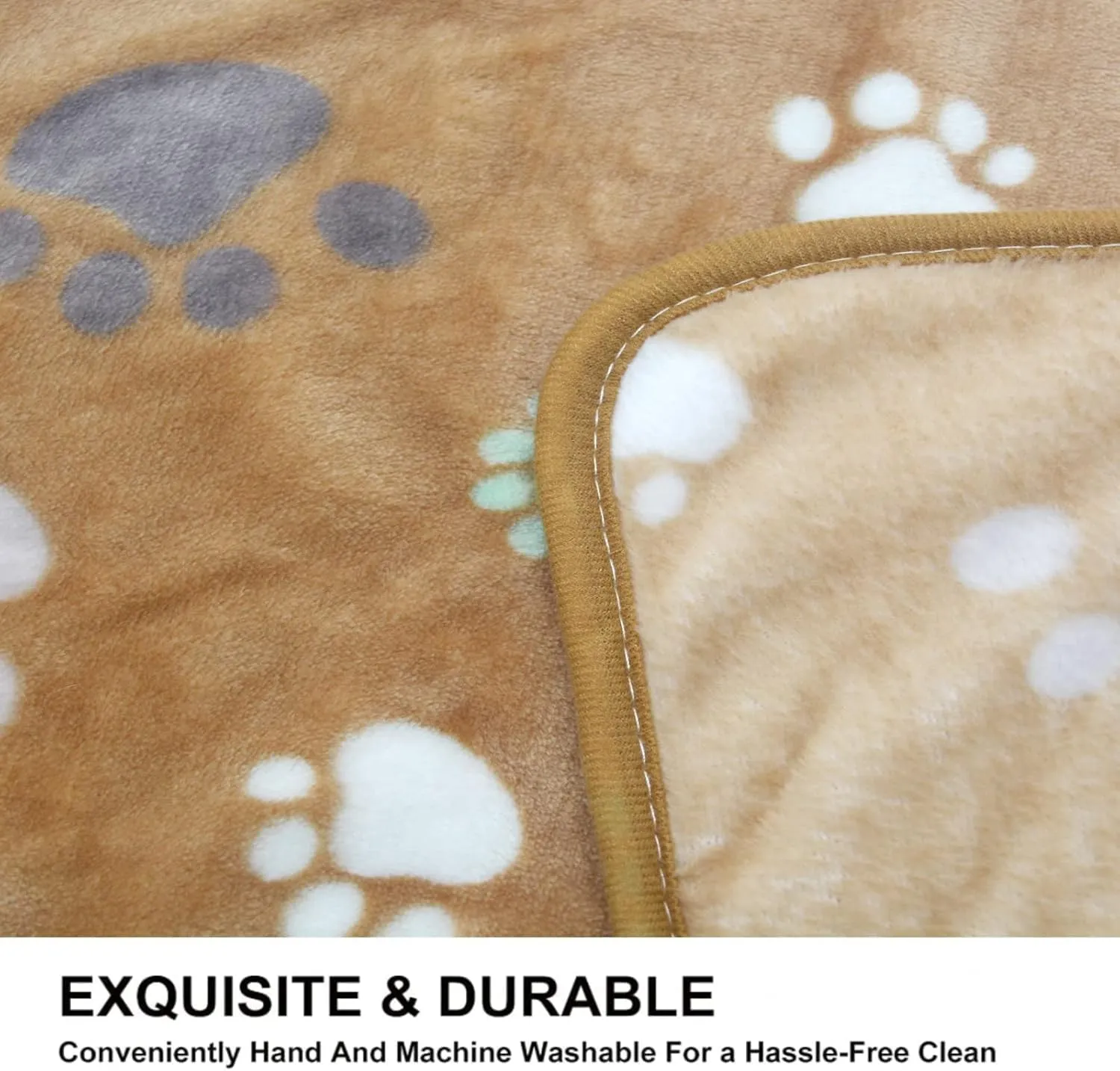 SORKUT 1 Pack 6 Dog Blankets Cat Soft Fluffy Fleece Pet Blanket Puppy Blanket Warm Paw Print Design Puppy Kitten Doggy Small(23"x15")