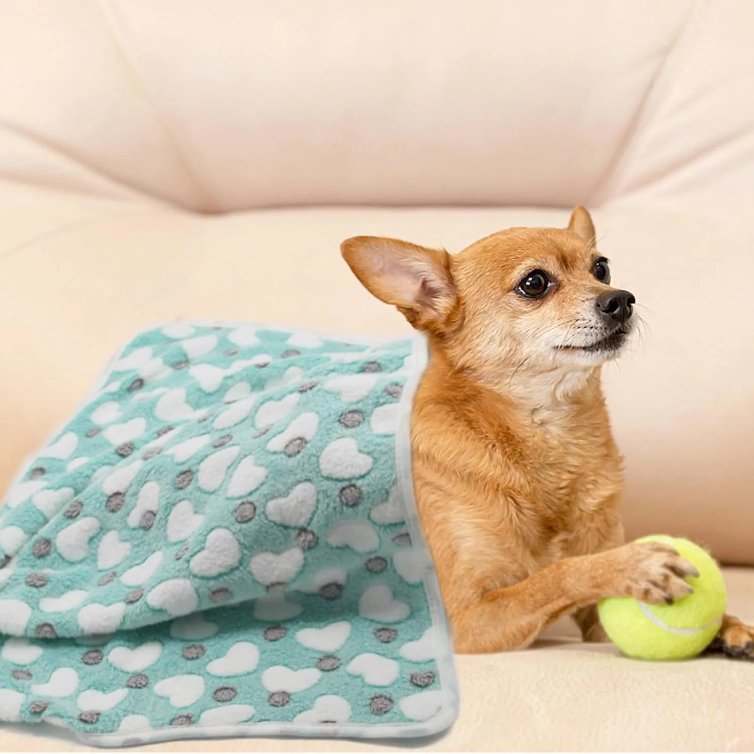 SORKUT 1 Pack 6 Dog Blankets Puppy Blanket Super Soft Fluffy Small Fleece for Pet Blanket for Small Dogs Cat,Small(23"x15")