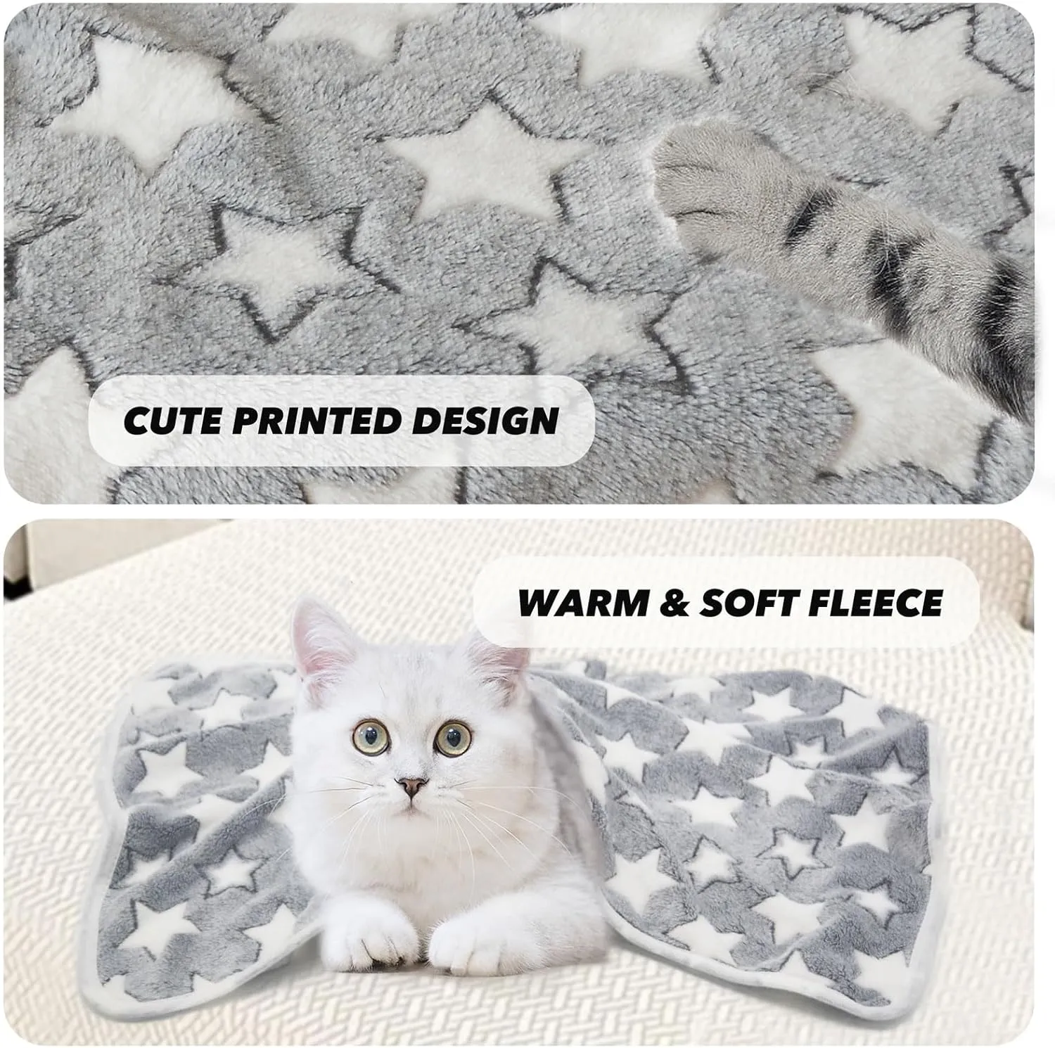 SORKUT 1 Pack 6 Dog Blankets Puppy Blanket Super Soft Fluffy Small Fleece for Pet Blanket for Small Dogs Cat,Small(23"x15")