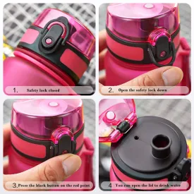 Sports Water Bottle 500/1000ML Protein Shaker Outdoor Travel Portable Leakproof Drinkware Plastic Drink Bottle BPA Free