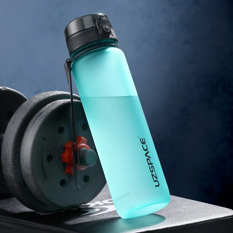 Sports Water Bottle 500/1000ML Protein Shaker Outdoor Travel Portable Leakproof Drinkware Plastic Drink Bottle BPA Free