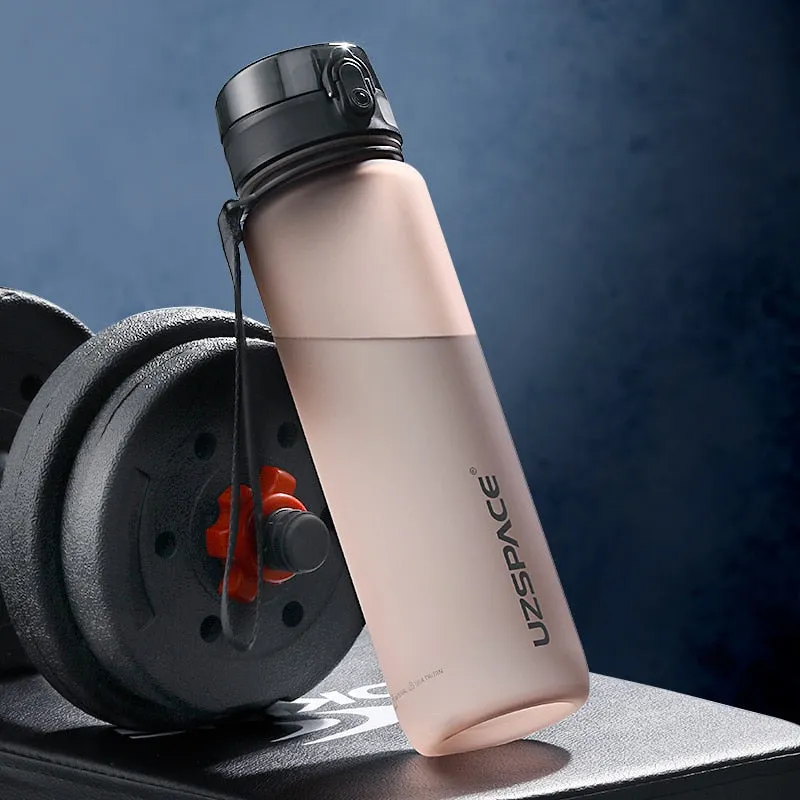 Sports Water Bottle 500/1000ML Protein Shaker Outdoor Travel Portable Leakproof Drinkware Plastic Drink Bottle BPA Free
