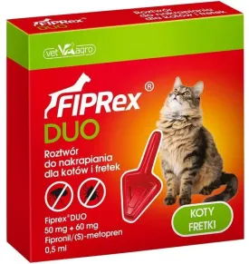 Spots on cats neck, ferret spot on, Fiprex Duo 1 pipette 0.5 ml
