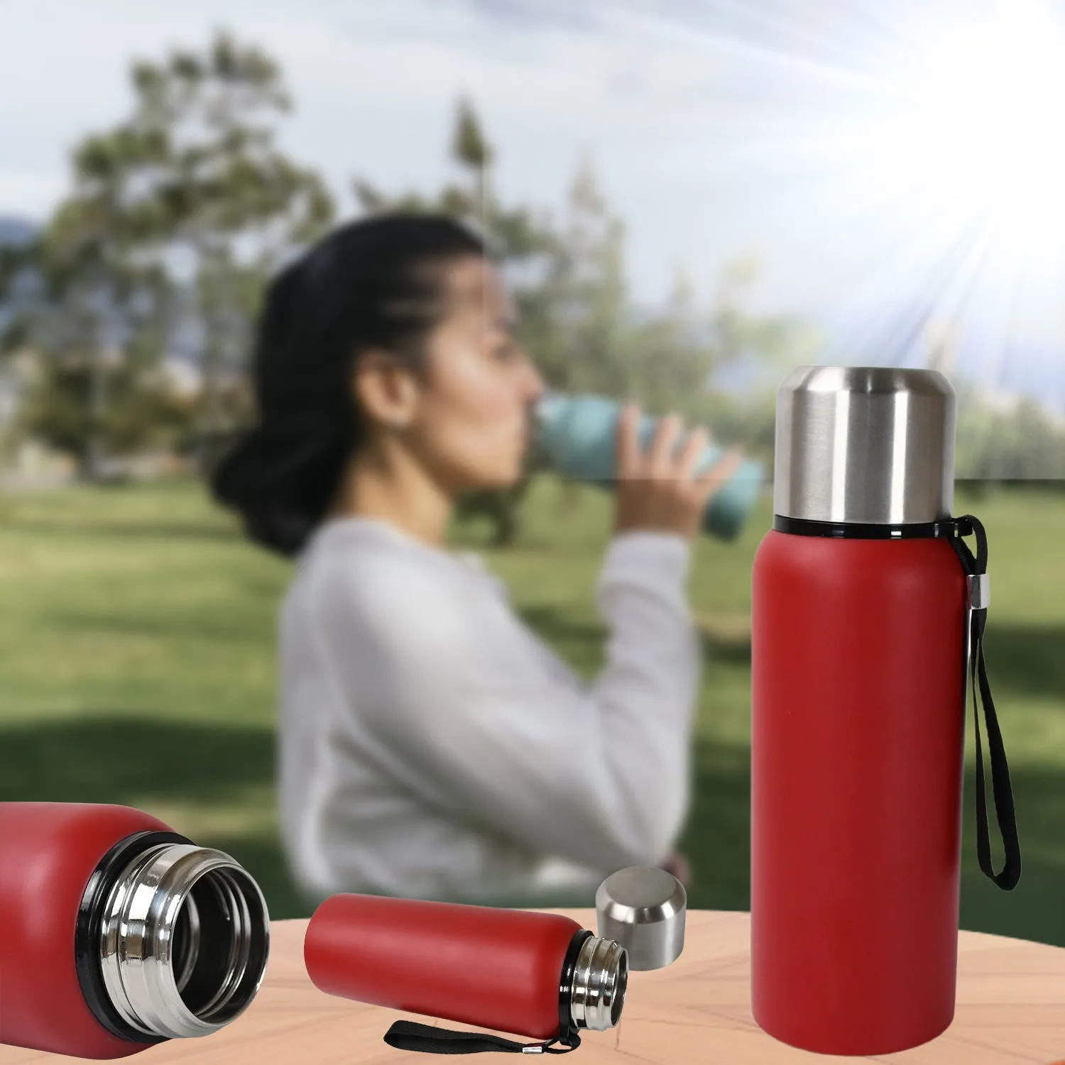 Stainless Steel Leak-Proof Water Bottle for Home & Travel (600ml)