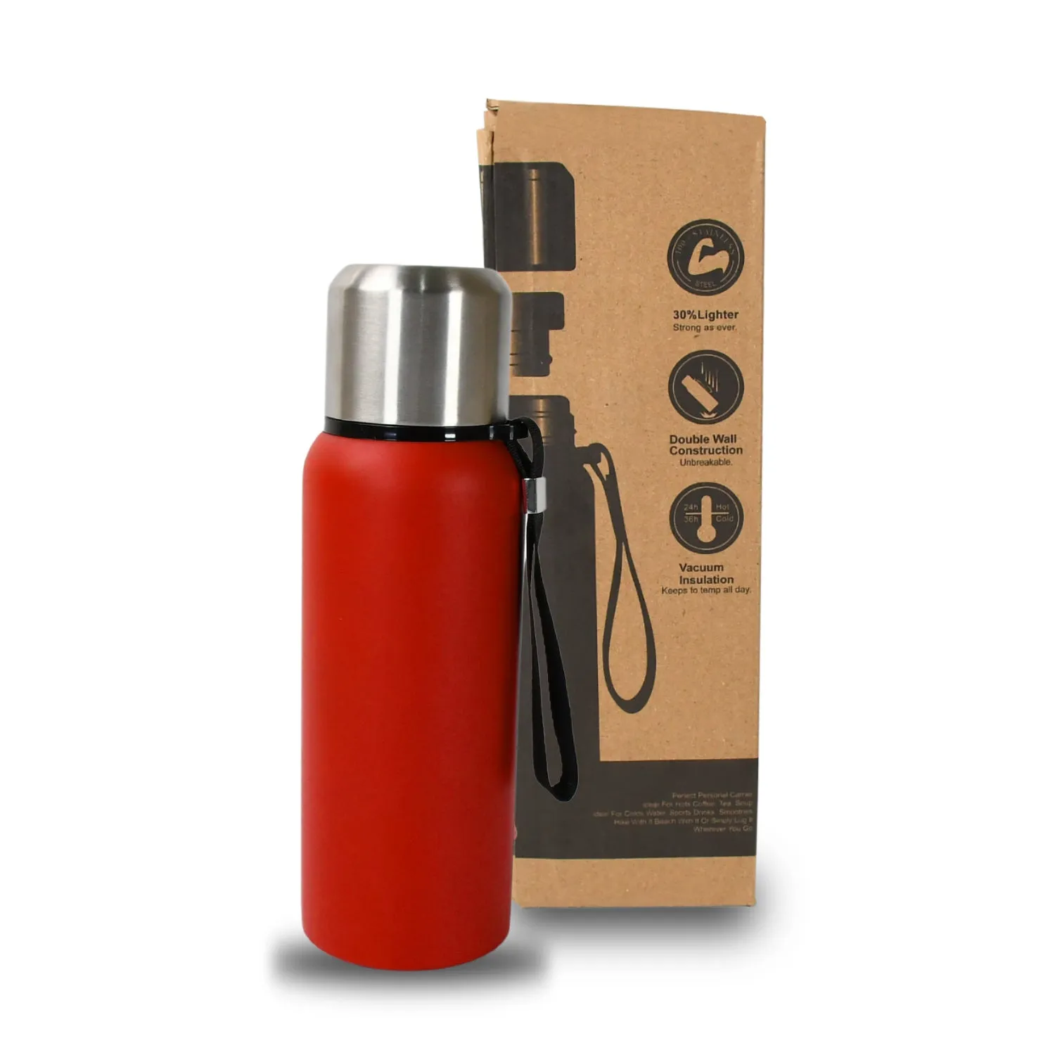 Stainless Steel Leak-Proof Water Bottle for Home & Travel (600ml)