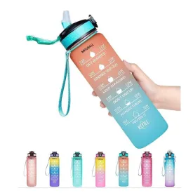 Unbreakable Water Bottle with Motivational Time Marker 1000 ml Bottle