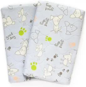 Washable Puppy Pads, Dog Pee Pad, Reusable 2 Pack, Large 28 in x 31 in, 5 Layer Quilted, Durable, Whelping Pads, Potty Training Pet Pads for Environmentally Conscious Dog Owners