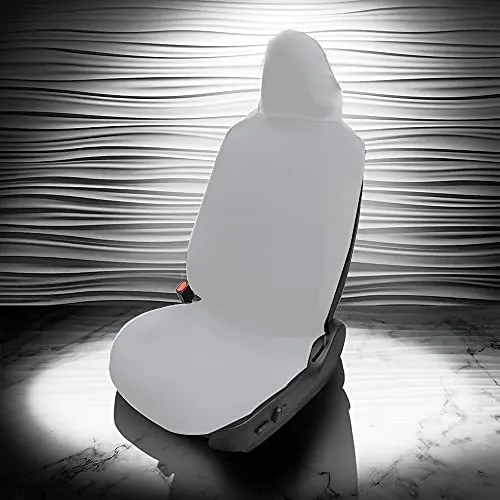 Waterproof and Machine Washable Seat Cover for Tesla Model S, 3, & Y (White)