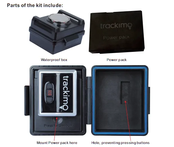 Waterproof Magnetic Box for GPS Tracker   3500mAh battery