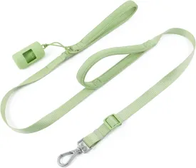 Wisedog Durable Two Handle Dog Leash: Dog Leash Heavy Duty with Dual Soft Padded Handles, Adjustable Length as Short Leash for Medium Large Dogs (Sage Green, L|5.2 ft-6 ft)