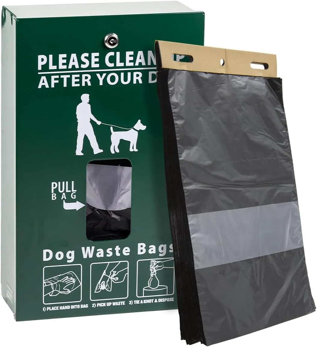 Zero Waste USA - 800 ONEpul dog waste station refill header bags - Dispense 1 bag at a time with our trademarked pull-strap. Designed to fit any dog waste header stations. (8 headers of 100 bags)